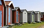 Small huts in a row. Sweden
