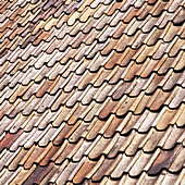 Bricks on rooftop. City of Bastad. Bjäre peninsula. Skåne. Sweden