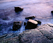 Stones at coast of Kattegat sea. Sweden