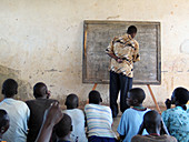 Children attend a classroom at GUSCO -- the Gulu Save the Children Organization.