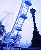 The London Eye, a giant ferris wheel. London. Engand