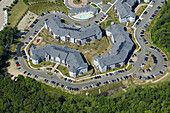 Housing development aerial view, Braintree, Massachusetts. USA.