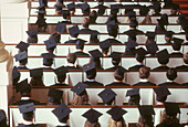 College graduates at Baccalaureate ceremony in Memorial Church. Harvard University. Cambridge. Massachusetts. USA