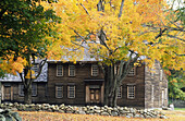 Hartwell tavern, Bedford, Massachusetts autumn national park maple tree. USA.