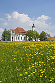 Wieskirche pilgrimage church of the Scourged Saviour. Steingaden. Bavaria, Germany