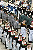 People at Costume and Riflemen s Procession. Wolfratshausen. Upper Bavaria, Germany