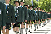 People at Costume and Riflemen s Procession. Wolfratshausen. Upper Bavaria, Germany