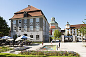 Zumsteinhaus and church St. Lorenz in Kempten. Bavaria. Germany