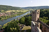 Ruin Henneberg. River Main. Franconia. Bavaria. Germany