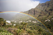 Rainbow in Valle Gran Rey. La Gomera. Canary Islands. Spain.