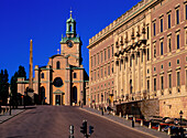 Storkyrkan (Cathedral of St. Nicholas) and Royal Palace. Stockholm. Sweden