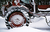 Tractor after snowstorm