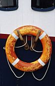 life belt on a boat, Bristol, England