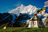 Camp under Chomolonzo (7.815 m.). Tibet