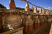 Lo Manthang chortens, Buddhist chortens in walled city. Kingdom of Mustang. Nepal
