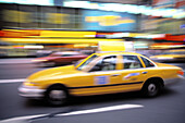 Yellow cab, New York City, USA