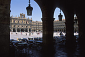 Main Square and Town Hall in background. Salamanca. Spain