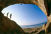 Cave on the beach, Baia San Nicola, Gargano, Alpulia, Italy