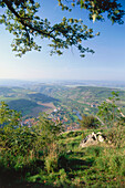 View from Lemberg to Niederhausen, Rhineland-Palatinate, Germany