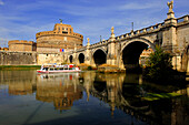 Engelsburg und Engelsbrücke, Mausoleum für Kaiser Hadrian, Rom, Latium, Rom, Italien