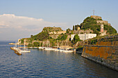Blick auf die alte festung von Korfu, Ionische Inseln, Griechenland