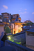 Häuser im Stadtteil Trastevere am Abend, Rom. Italien, Europa