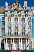 Katharinenpalast in Zarskoje Selo, auch Puschkin genannt, 25 km suedlich von St. Petersburg, Russland