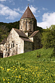 Hagharstsin monastery, frequently visited, church buildings built in 12th century. Near Ijevan, Armenia