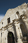 TEXAS San Antonio. Alamo mission church and shrine, site of Texas Independence battle, 1836, limestone walls
