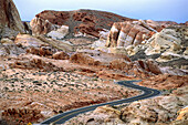 Road in Valley of Fire State Park. Nevada. USA.