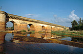 Roman bridge on Tinto River. Niebla, Huelva province. Spain