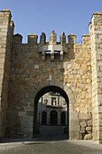 Town gate of Santa Teresa (12th century), Ávila. Castilla-León, Spain