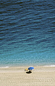 Sunshade on beach. Almeria province. Spain