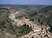 Aerial view of Cuenca. Castilla-La Mancha. Spain