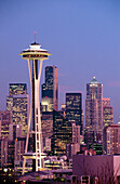 Space Needle and downtown skyline, Seattle. Washington, USA