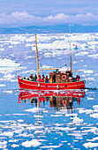 Boat in Diskobay. Greenland