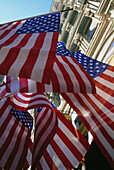 U.S. Flags near ground zero . New York City. USA