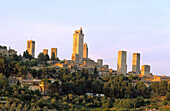 San Gimignano at sunset. Siena province. Tuscany, Italy