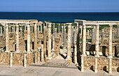 Theatre, ruins of Roman major city. Leptis Magna. Libya