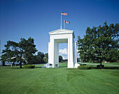 Peace Arch. US-Canadian border. Blaine. Washington and British Columbia