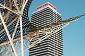 Mapfre Tower and Sculpture by Frank O. Gehry at the Port Olímpic. Barcelona. Spain