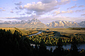 Snake River and Teton Range. Grand Teton National Park. Wyoming. USA