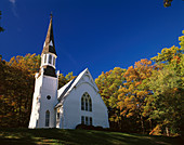 Tygarts Presbyterian Church in autumn. Tygarts Valley. West Virginia. USA