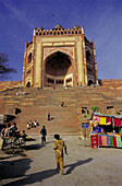 The Buland Darwaza (Victory Gate). Jami Masjid (Great Mosque). Fatehpur Sikri historical site. Southwestern Uttar Pradesh. India