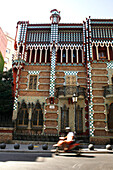 Facade of Antoni Gaudí's Casa Vicens, Barcelona, Catalonia, Spain