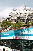 Tour bus, Passeig de Gracia, Barcelona, Catalonia, Spain