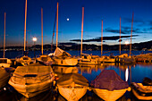 Boote im Hafen, Lazise am Gardasee, Italien, Europa