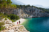 Einsame Bucht bei Makarska, Adria, Dalmatien, Kroatien