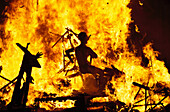 Fallas, festive bonfires on the night of St. Joseph. Valencia. Spain