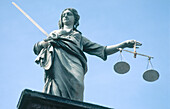 Scales of Justice on Dublin Castle. Dublin. Ireland.